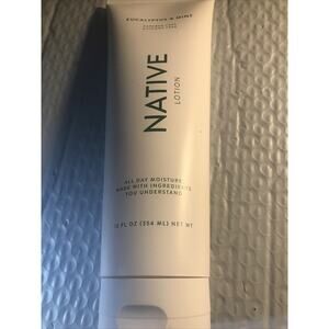 Native Lotion Eucalyptus Mint All Day Moisture Paraben and Silicone Free 12 oz